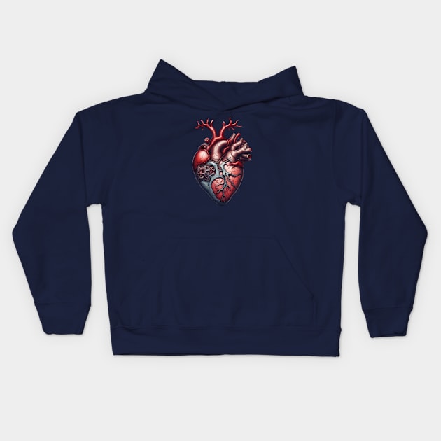 Anatomical heart Kids Hoodie by LM Designs by DS